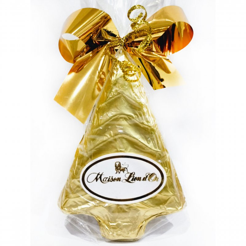 Arbolito de chocolate con leche y trocitos de almendras 