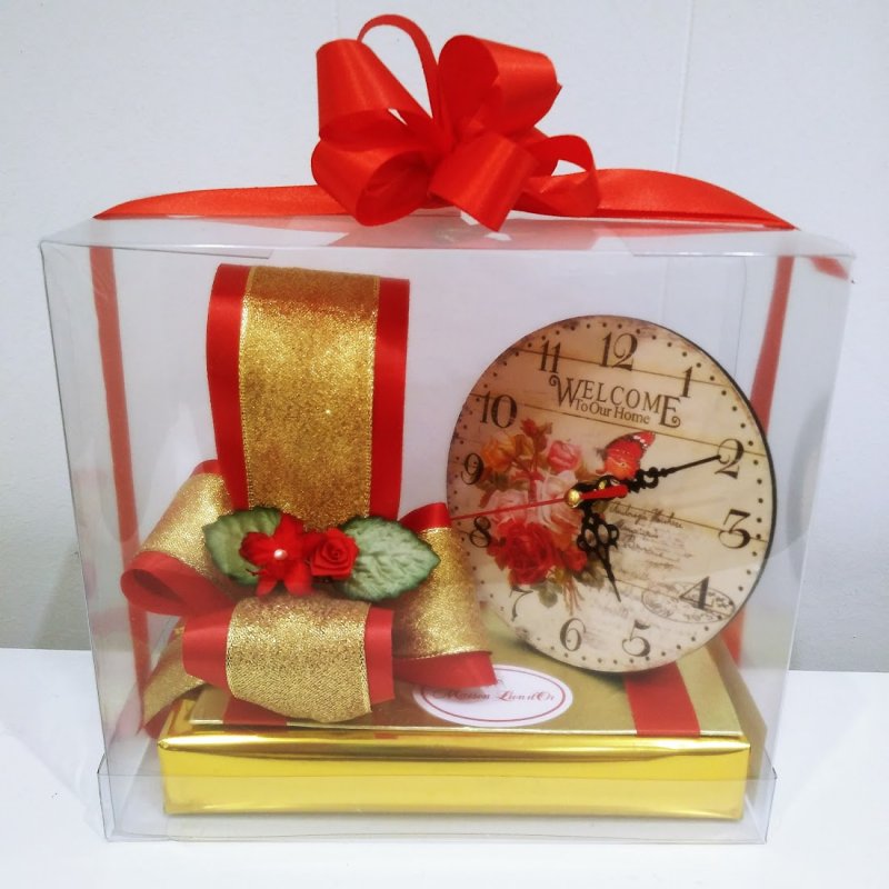 Reloj escritorio madera estilo shabby