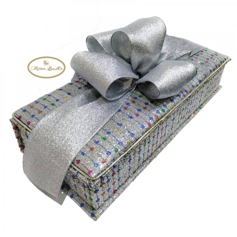 Caja tela especial con moño