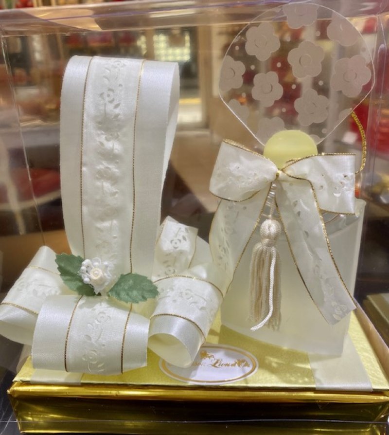Perfumero de cristal italiano decorado