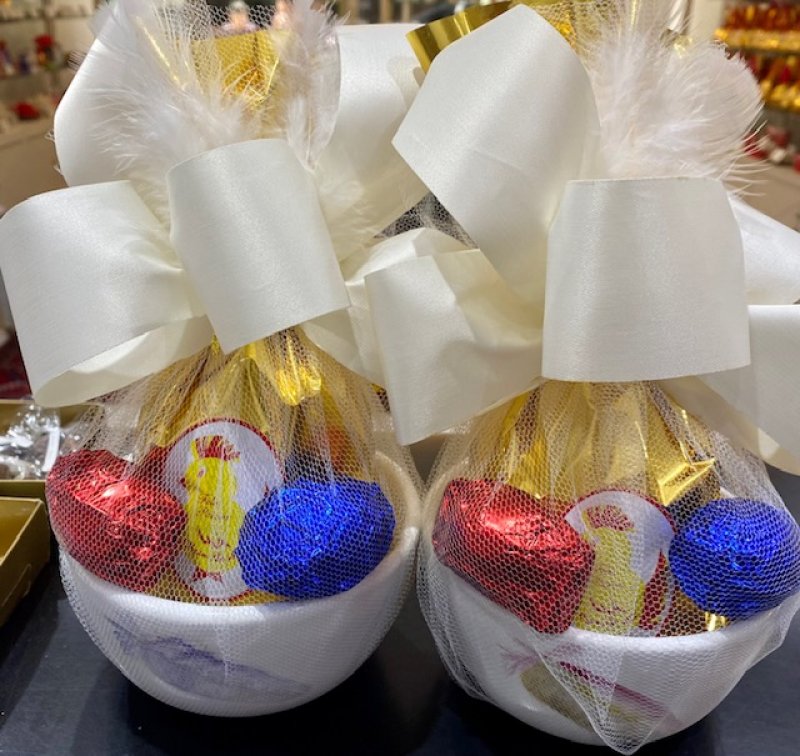 Centro ceramica pint.a mano Plumitas