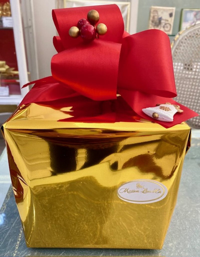 Conjunto Navideño decorado con moño y aplique 