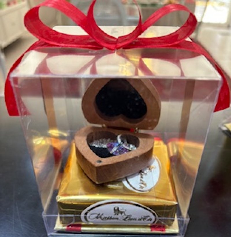 Alhajero corazon con colgante corazon eterno