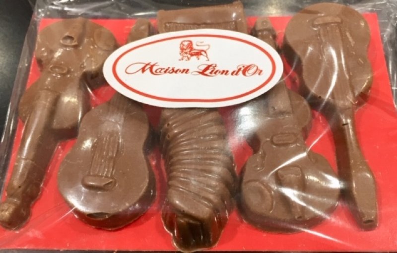 Instrumentos musicales de chocolate