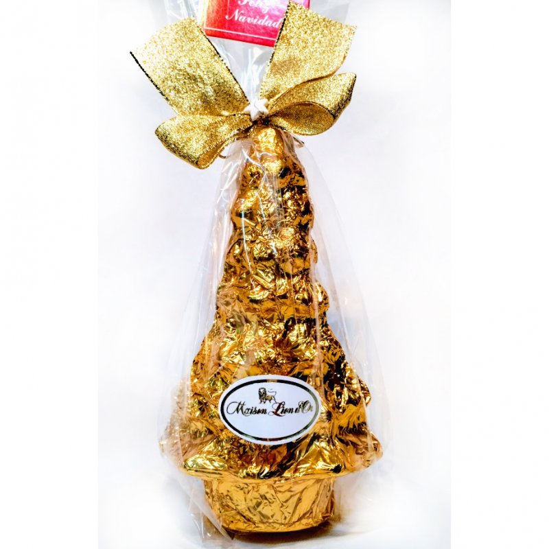 Arbolito de chocolate con leche con mini galletitas 